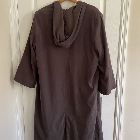 Jones New York Womens Cape Jacket Medium Green/Gray Spring Coat Removable Lining - Picture 5 of 6